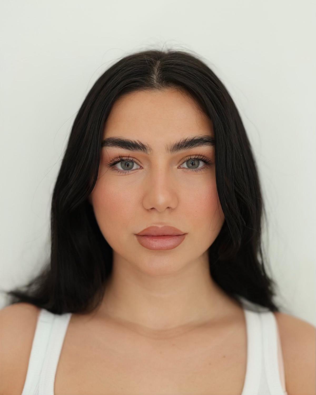 Farbige Kontaktlinsen in Grau-Blau-Grün auf natürlichen Augen – dezenter Look für einen intensiven Blick, perfekt für Alltag & besondere Anlässe.